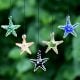 Multicolor Beach Theme Assorted Starfish Christmas Tree Ornaments Set of 10 Pcs